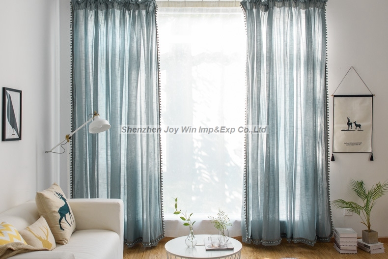 Hot Selling Cotton Linen Curtain Window Screening for Living Room