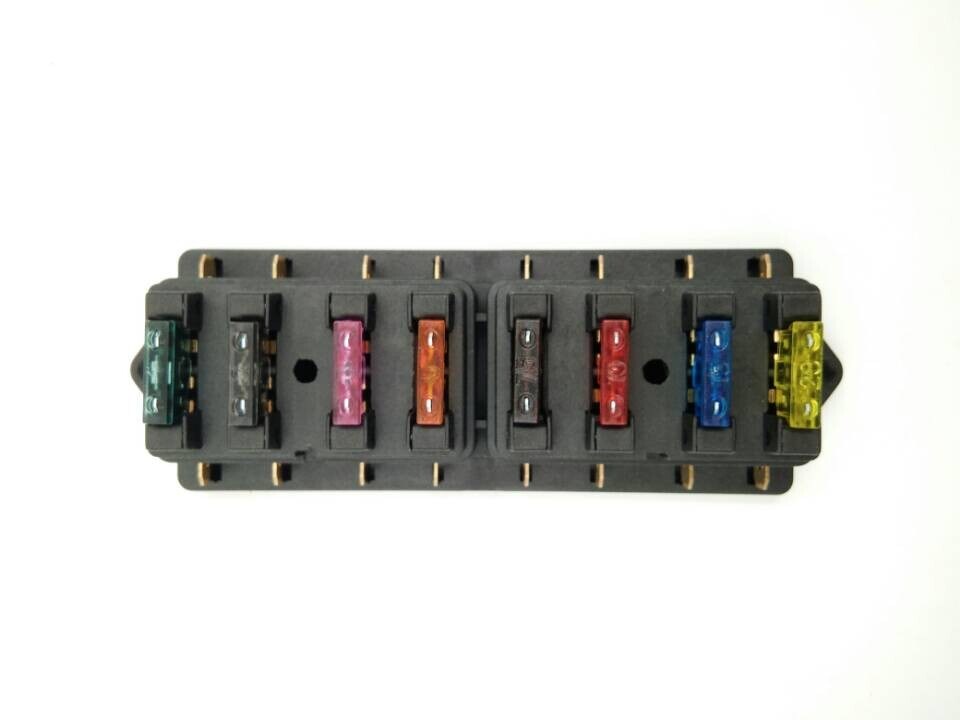 8 Way Circuit Standard ATO Blade Fuse Box Block Holder