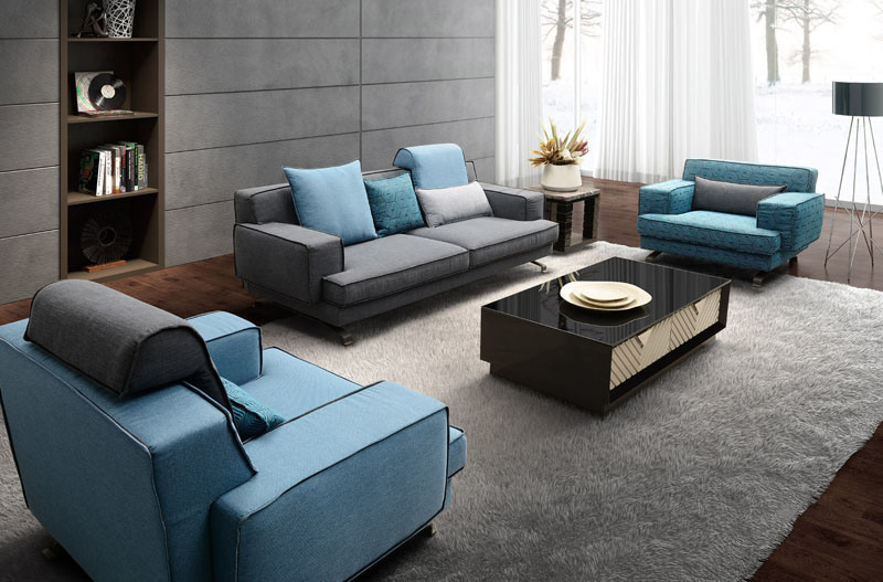 Modern Home Furniture Living Room Fabric Sofa Set (HC1407A)
