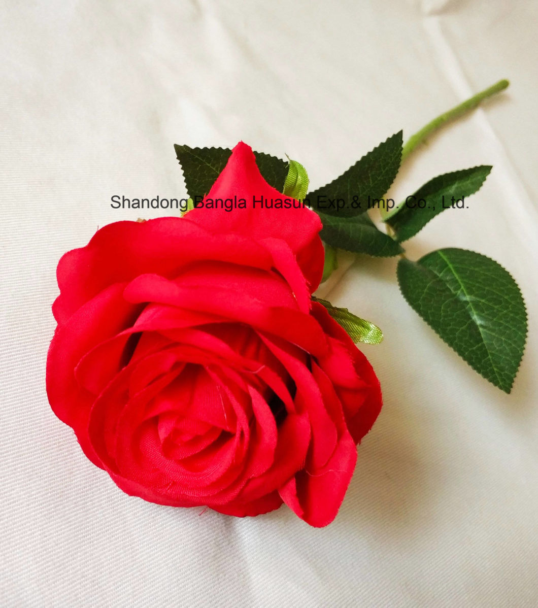 Artitifical Flower Single Red Silk Rose Real Touch