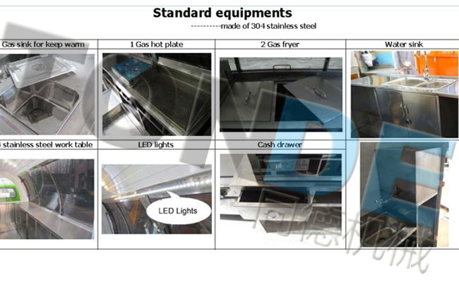 Surprise! Range Hood Free! ! ! Mini Mobile Food Carts for Sale