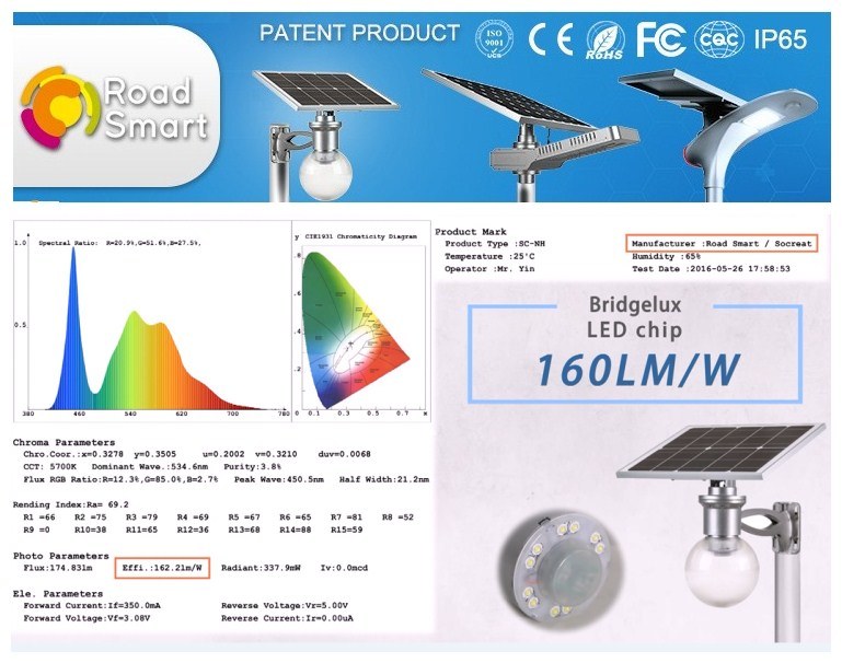 Ce IP65 LED Outdoor Wall Yard Garden Light Solar Cell