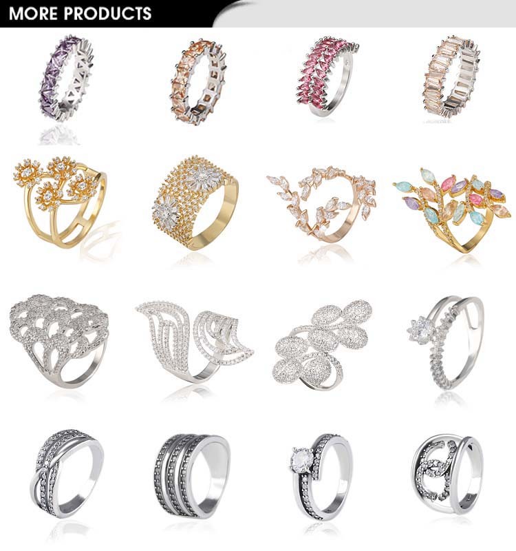 Fashion 925 Sterling Silver Rings Jewelry Custom Gemstone Engagement Rings
