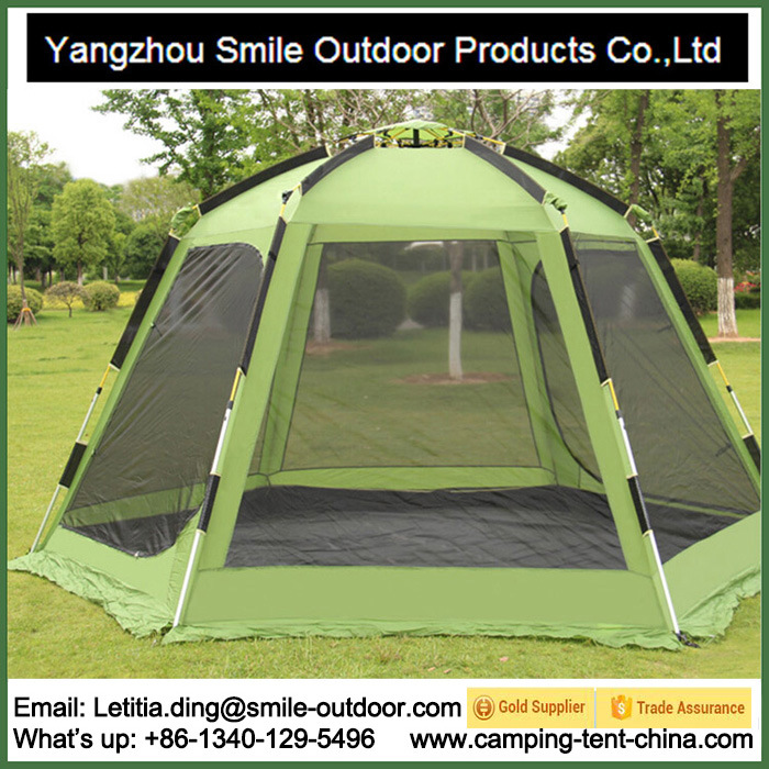 6-8 Persons Military Waterproof Hexagon Automatic Tent