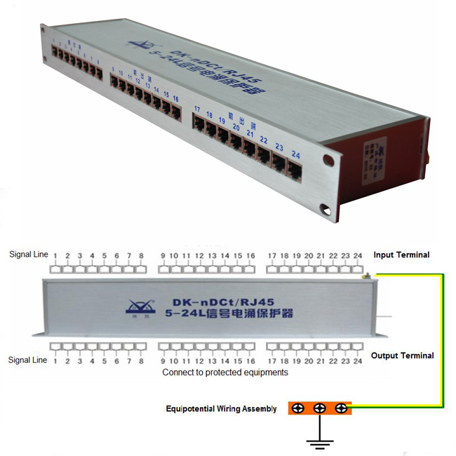 Cat5 Data Line 100Mbps Ethernet Network RJ45 Lightning Protection Equipment