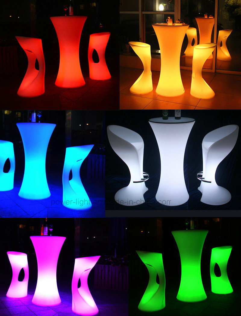 LED Furniture Glowing High Bar Cocktail Table