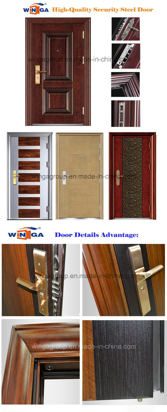 South America Best Price Security Exterior Steel Iron Door (W-S-82)