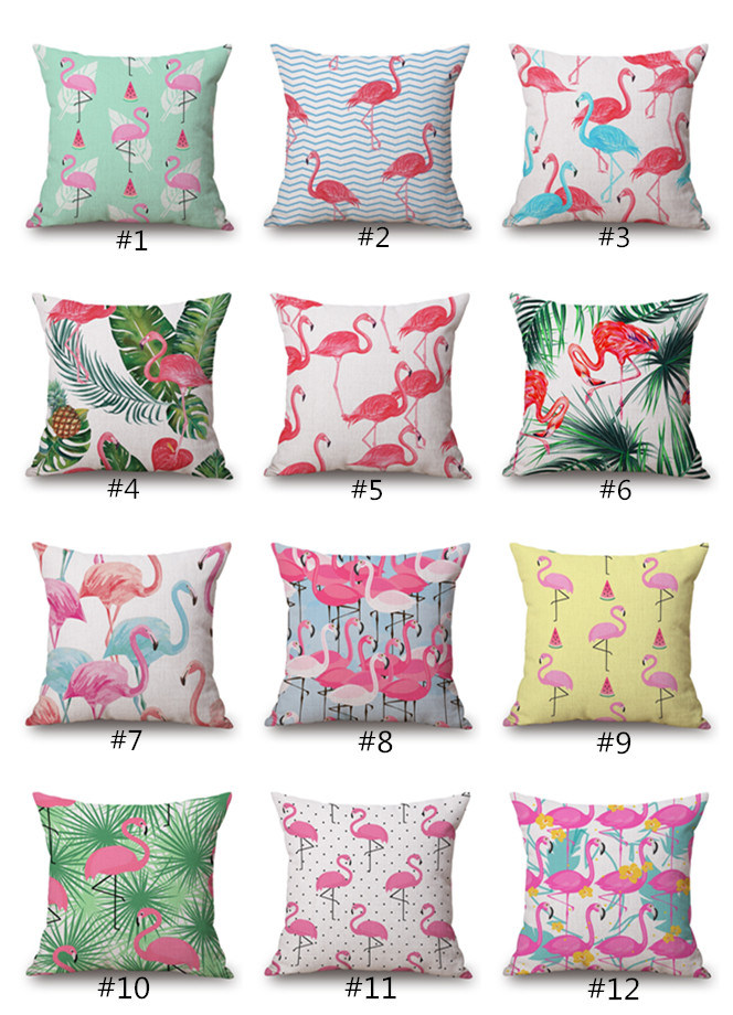 Flower Flamingo Series Digital Printed Pillow / Cushion Home Decorative