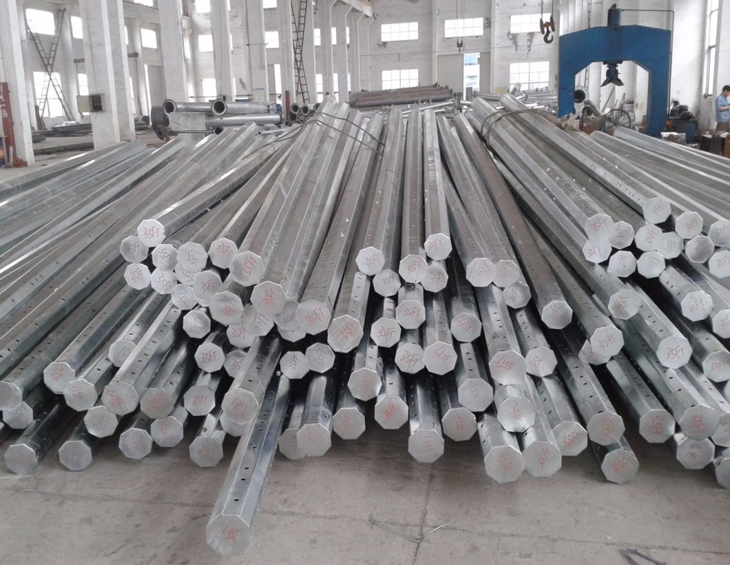 15kv Hot DIP Galvanized Electric Steel Pole