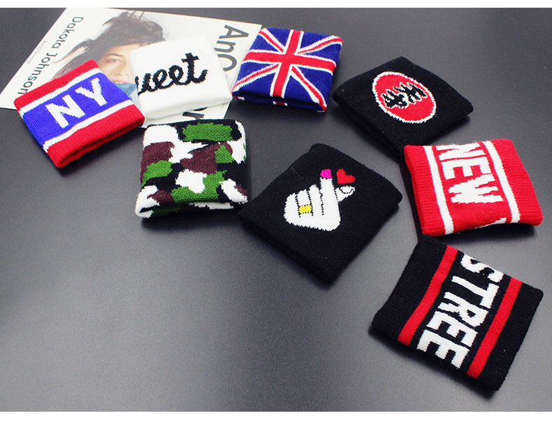 Promotion Cotton Elastic Sport Wristband of Embroidery Logo (YH-SW108)