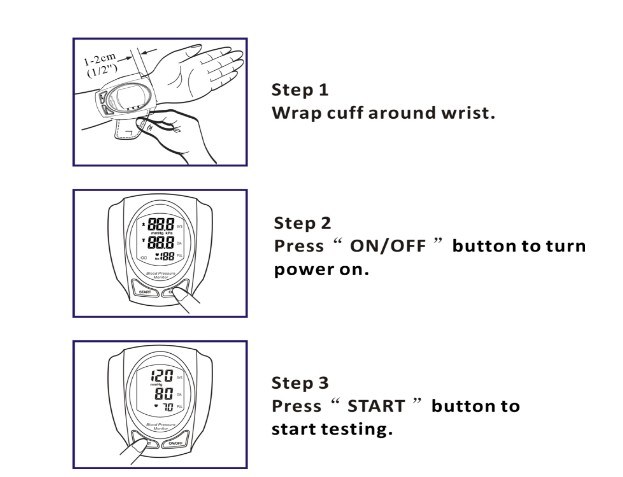 Automatic Wrist Watch Blood Pressure, Sphygmomanometer