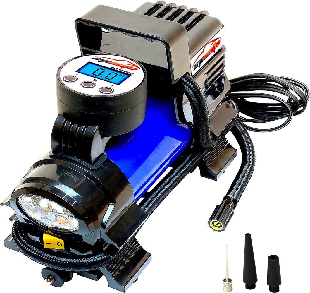 12V DC Portable Air Compressor Pump, Digital Tire Inflator by 100 Psi