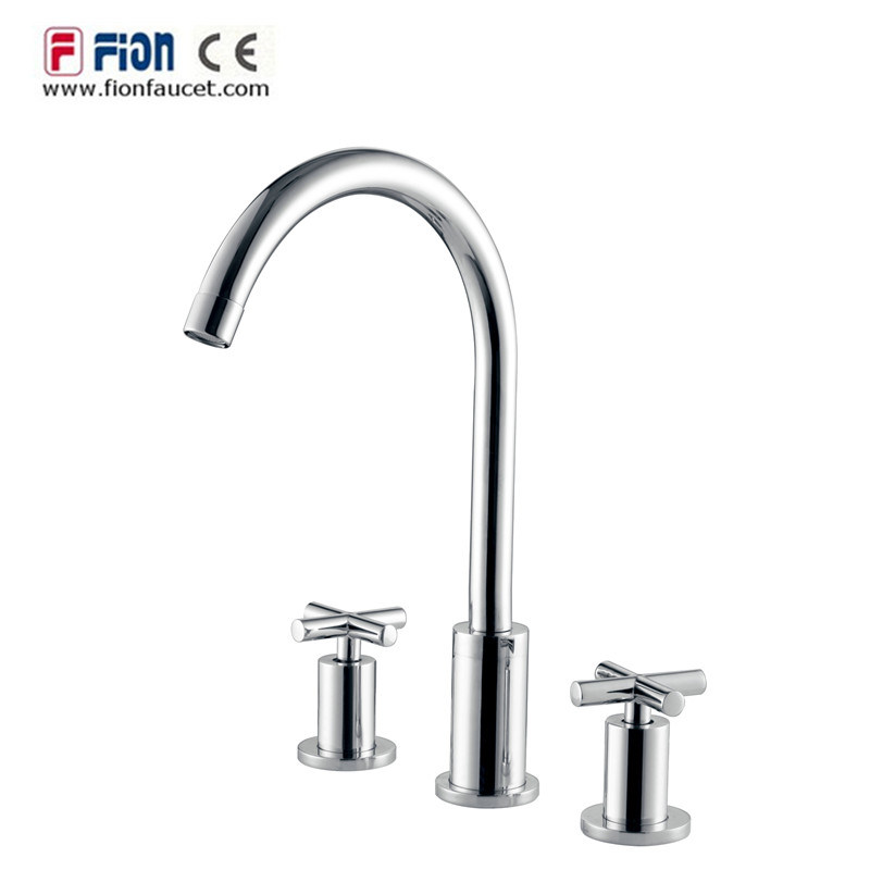 Kaiping Factory Double Handle Separate Brass Basin Mixer (F14006)