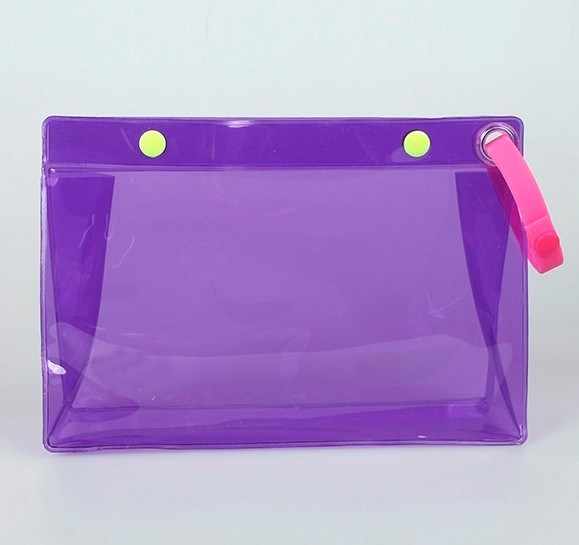 Personalized Semi-Transparent Colour PVC/EVA Material Cosmetic Pouch Bag with Button