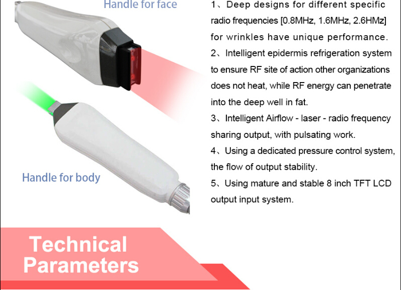 Laser Cryo RF Skin Care Face Lifting Radio Frequency RF Skin Tightening Machine