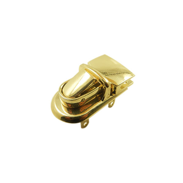 Gold Plating Zinc Alloy Logo Custom Lock for Bags