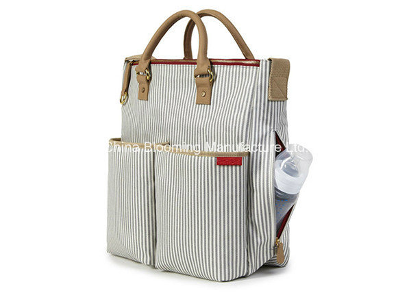 Canvas Handbag Mummy Tote Baby Diaper Bag with Changing Pad