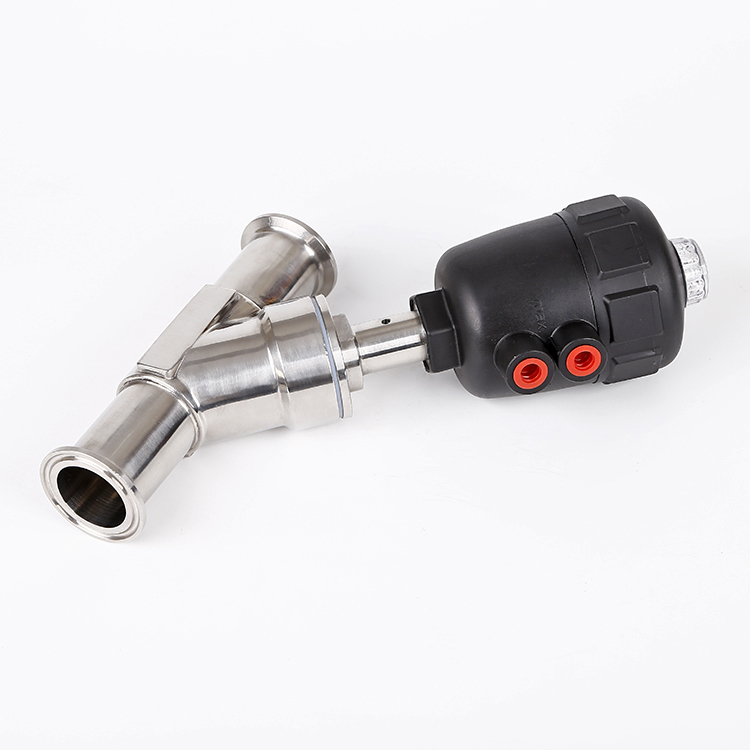 Sanitary Stainless Steel Pneumatic Clamped Angle Seat Valve