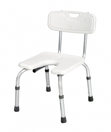 U Shape Bath/Shower Chair for Elderly with Back