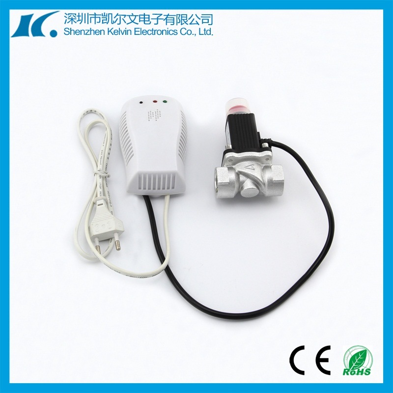 China Manufacturer Wired Alarm Gas Detector with Solenoid Kl-Qg07