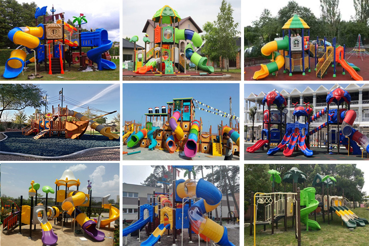 China Factory Customized New Big Plastic Slide Children Outdoor Playset Games