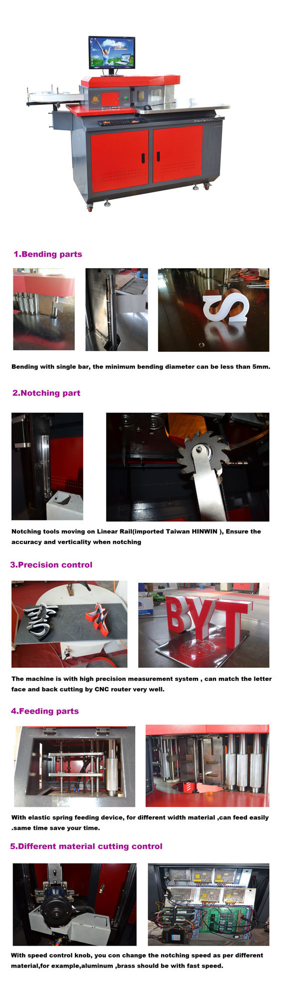 Aluminum/Stainless Steel Channel Letter Bending Machine with CE (BWZ-A)