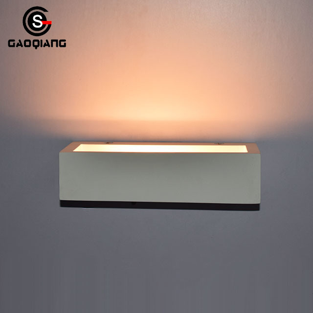 White Square LED Lights Plaster Wall Light