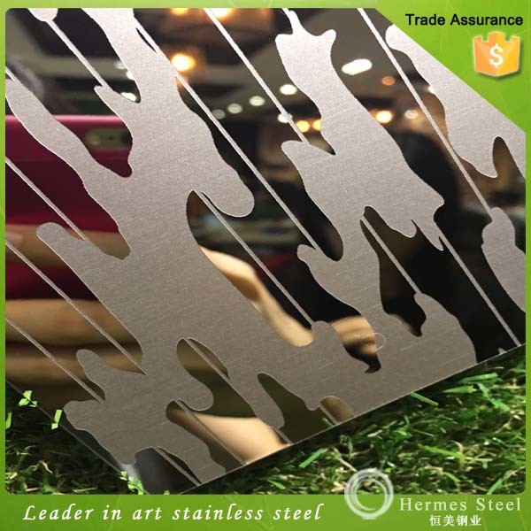 Color Mirror Polished Etched Stainless Steel Plate for Elevator