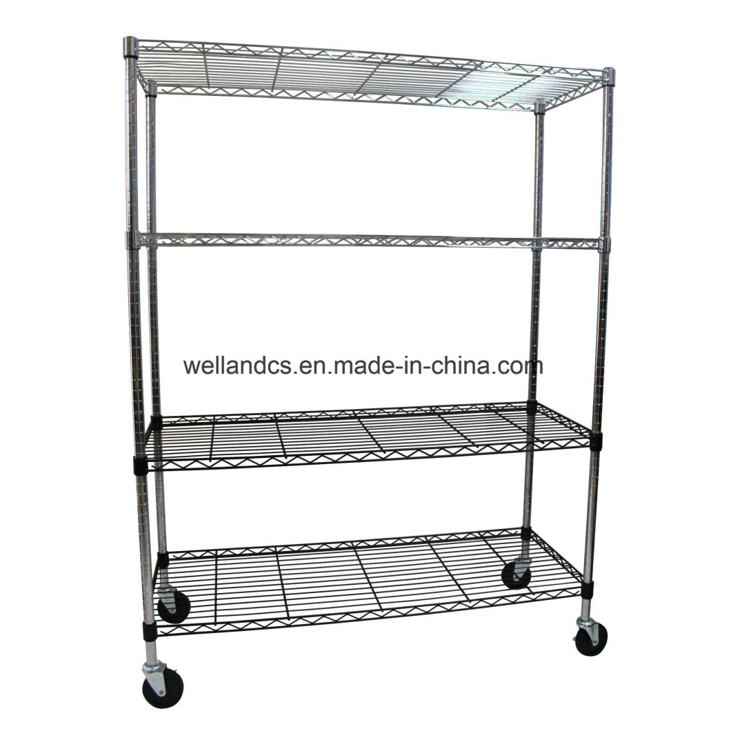 Urban 4 Tiers Chrome Steel Storage Rack Liners Designed to Fit Shelf Wire