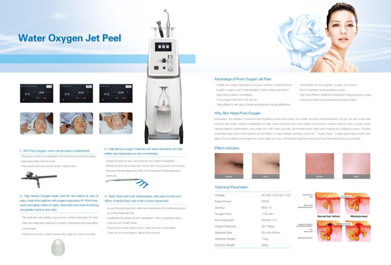 Water and Oxygen Jet Peel Facial Clear Wrinkle Removal