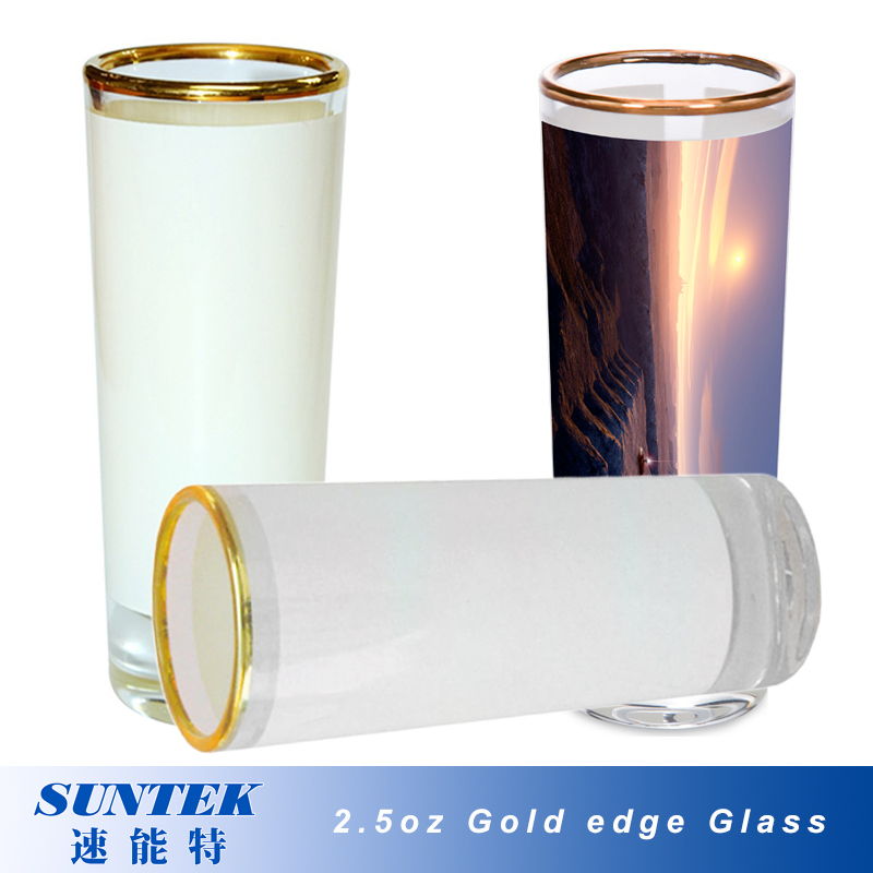 3oz Gold Rim Shooter Beer Sublimation Wine Glass Mug