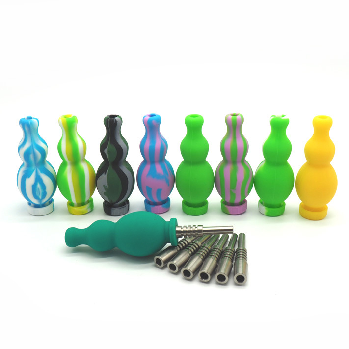 Colorful Straight Silicone Smoking Beaker Water Pipes