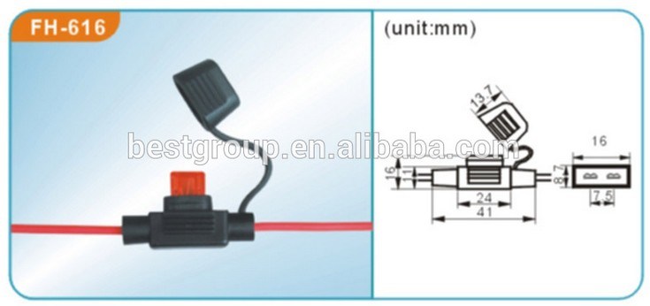 Waterproof Power Socket Blade Type in Line Fuse Holder