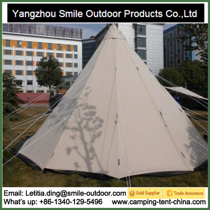 Windproof Family Large Camp Teepee Event Cotton Canvas Tent