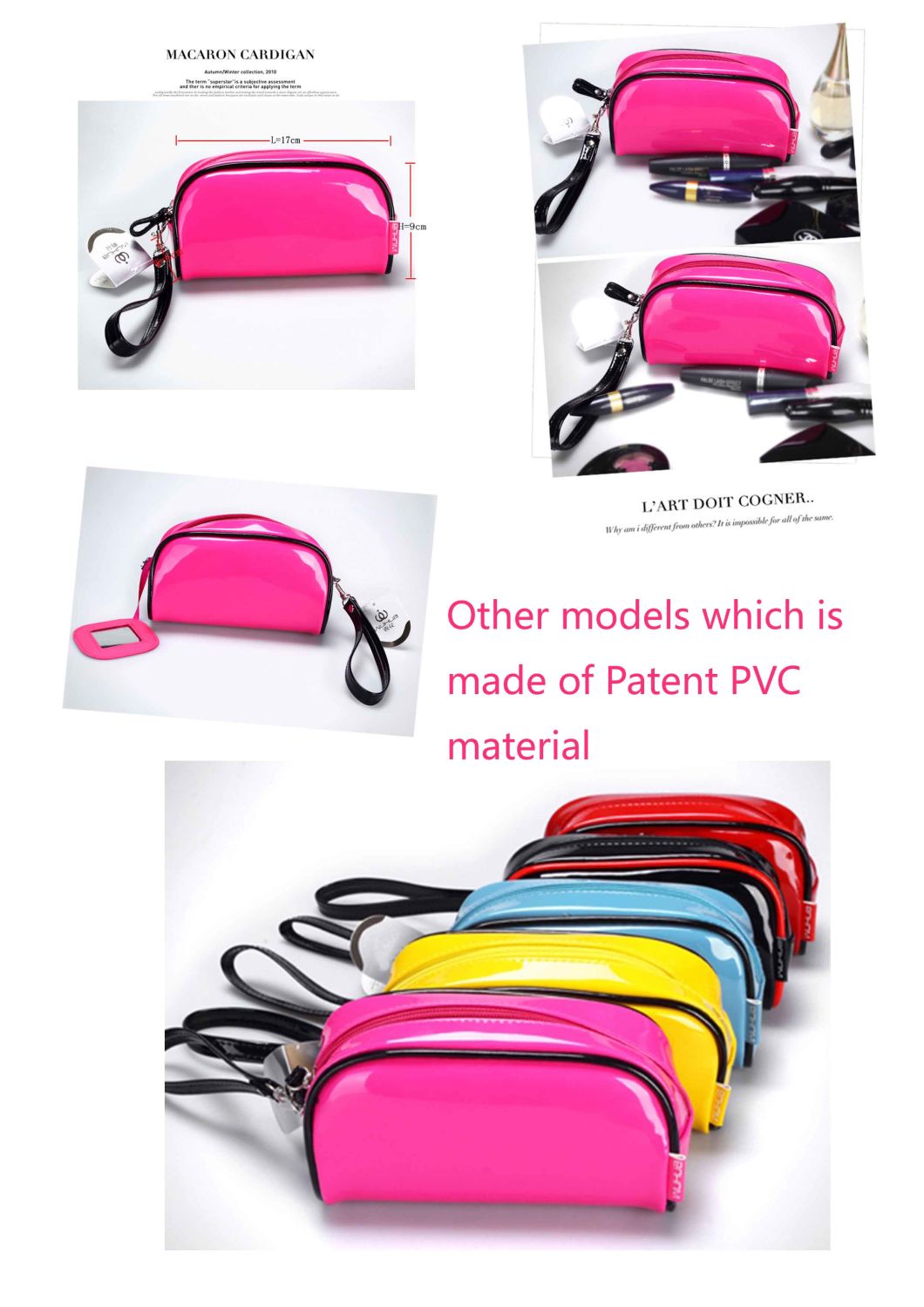 Patent PVC Travel Cosmetic Bag (YSCOSB001)