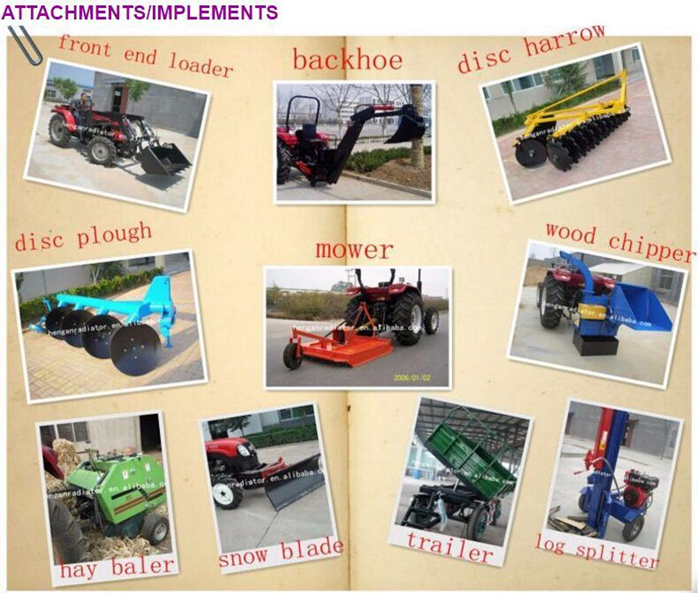 Utility Tractor 60HP 70HP 80HP 90HP 100HP with Planting Seeding Harvesting Agriculture Equipment