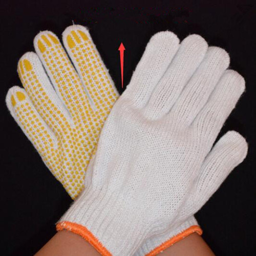 Cotton Dotted Gloves/Cotton PVC Dotted Gloves/Polycotton Gloves