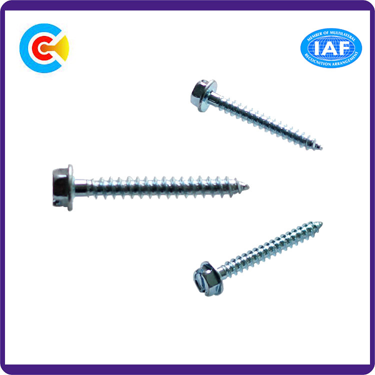 Stainless Steel Fastener Word Slotted Hexagon Head Screws with Washer