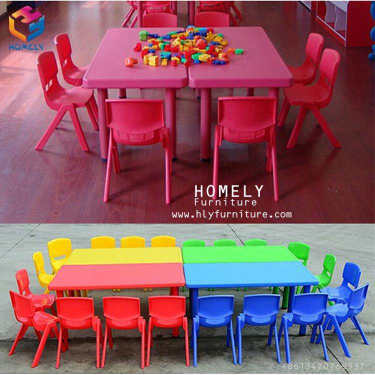 Kids Plastic Tables and Chairs for Children Party Kindergarten