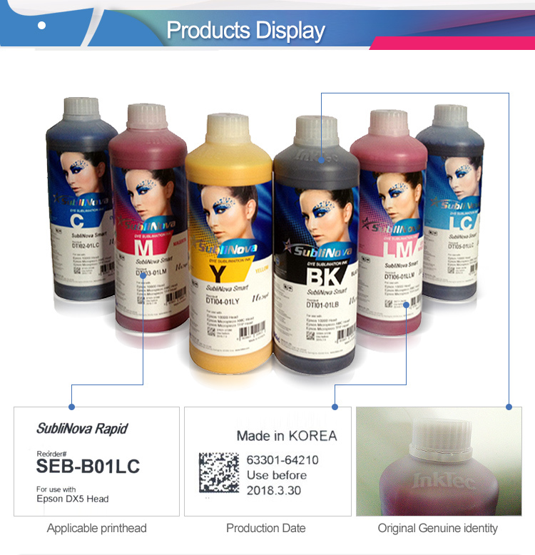 High Quality Inktec Sublimation Ink for Dx5 Dx7 Printer