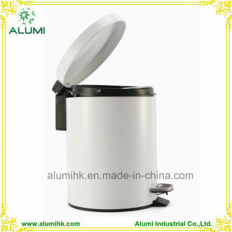 Stainless Steel Pedal Waste Bin White Color 5L 8L 12L