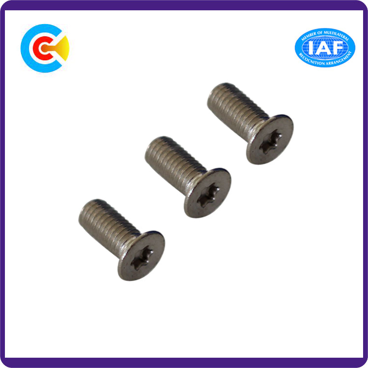 Carbon Steel/4.8/8.8/10.9 M3/Galvanized Cinquefoil/Plum Blossom/Countersunk Head Screw for Electronic/Machinery/Industry Fasteners