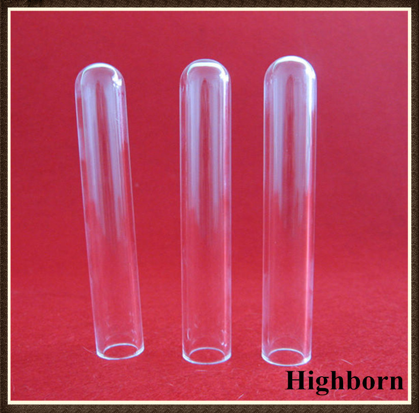 Laboratory Clear Round Bottom Quartz Glass Test Tube with Cork