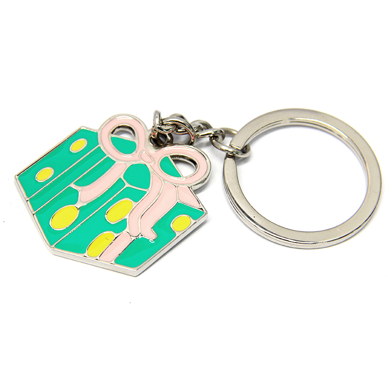Promotional Products Gift Box Enamel Colors Metal Keychain