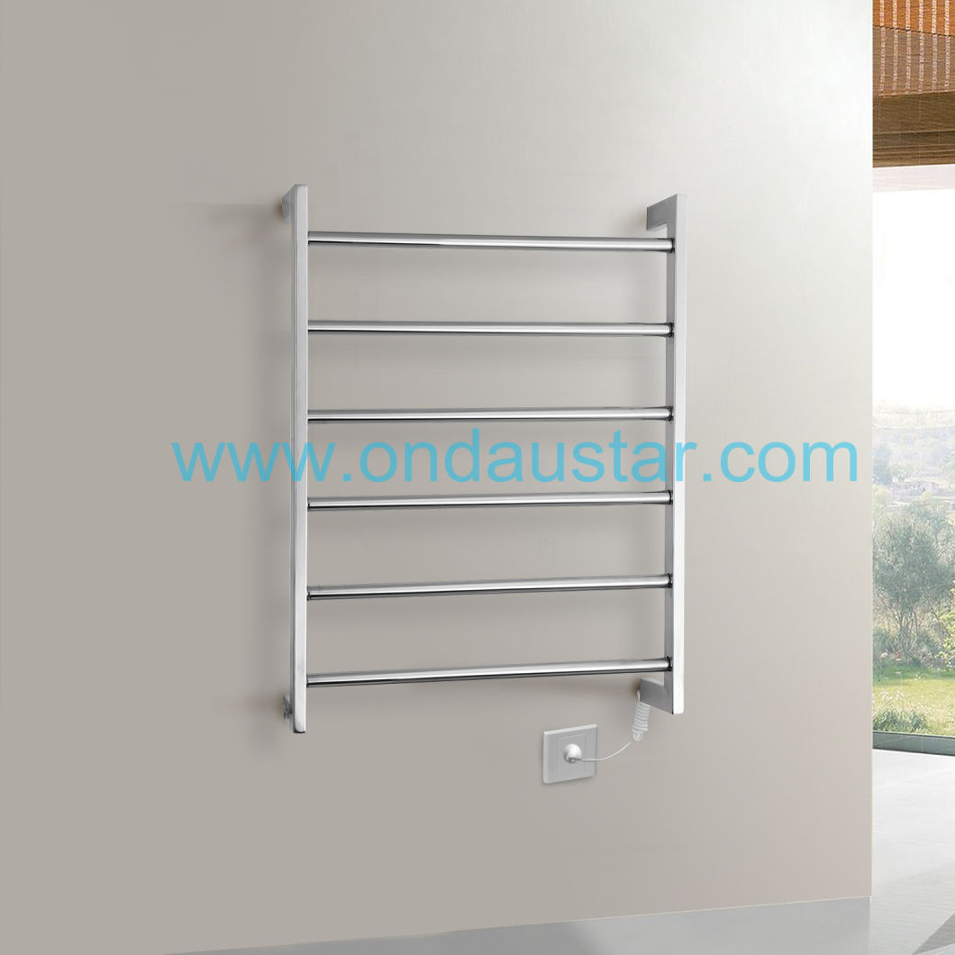 6 Round Tube Modern Heated Towel Rack