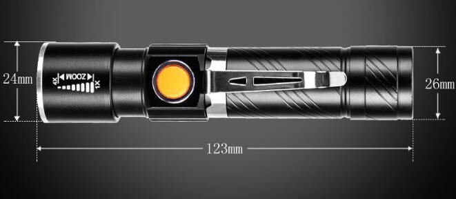 Portable Mini USB Charging Gift Flashlight 5W CREE LED Flashlight