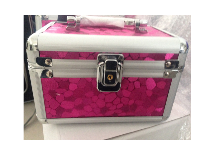 New Cosmetic Case Aluminum Frame Coded Lock Beautiful Box for Your Makeup