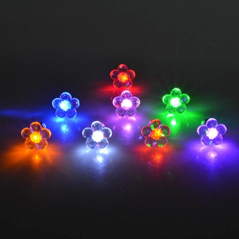 Fashion LED Light up Bright Luminous Crystal Stainless Steel Ear Stud Earring for Women Men Valentine's Gifts