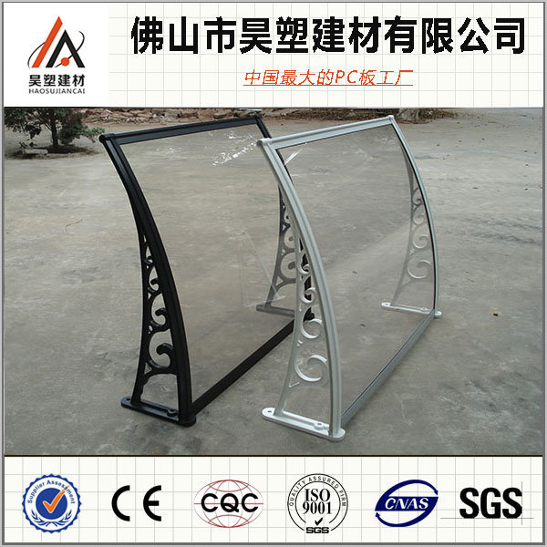 800*1000mm Polycarbonate Solid Awning Aluminum Frame Balcony Canopy Outdoor Buliding Materials