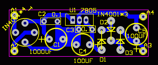 Integrated regulated power supply circuit that outputs 3V voltage